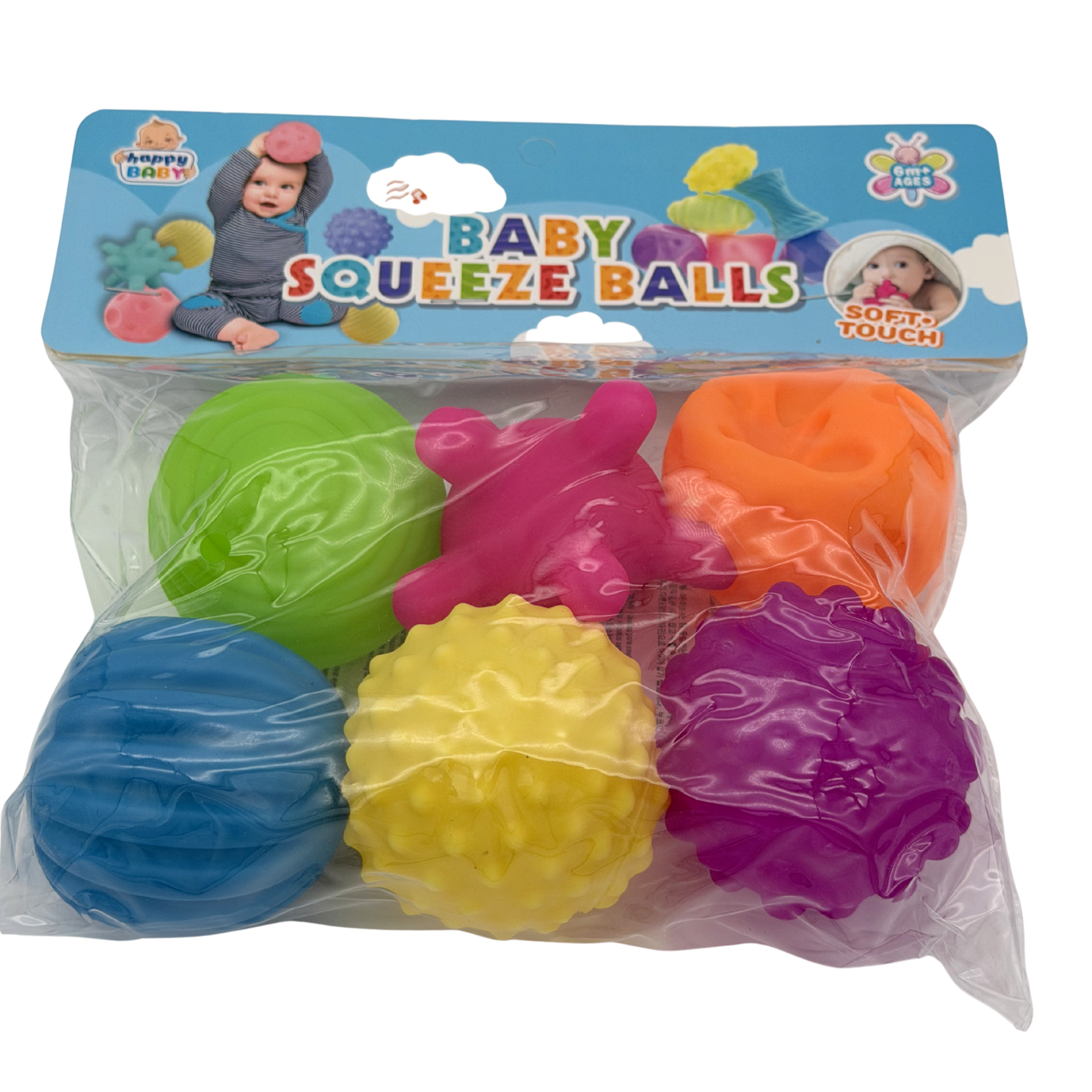Lot de 6 balles sensorielles