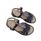 Sandales bleu marine et argentées — 29
