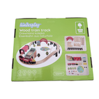 Circuit de train en bois Kinderplay Green Series — 69 pièces