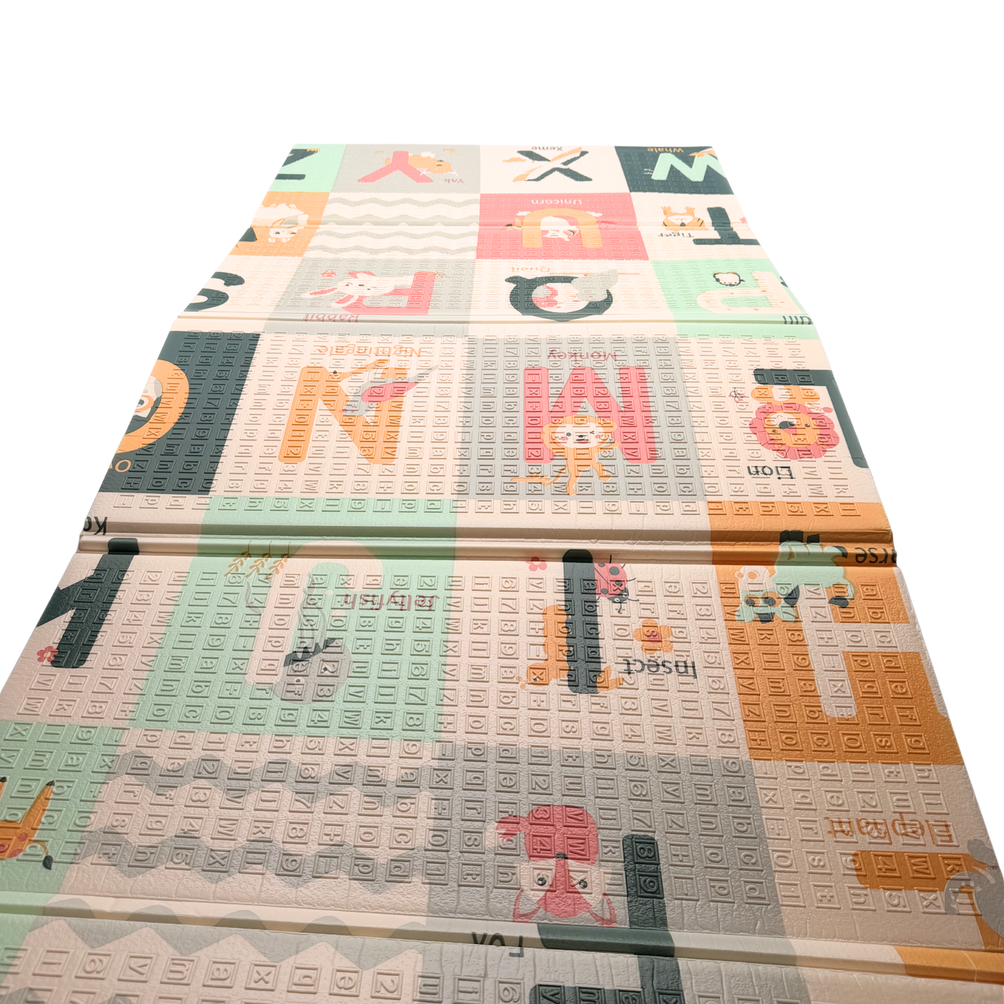 Tapis d'éveil pliable réversible alphabet & animaux — 176 x 147 cm