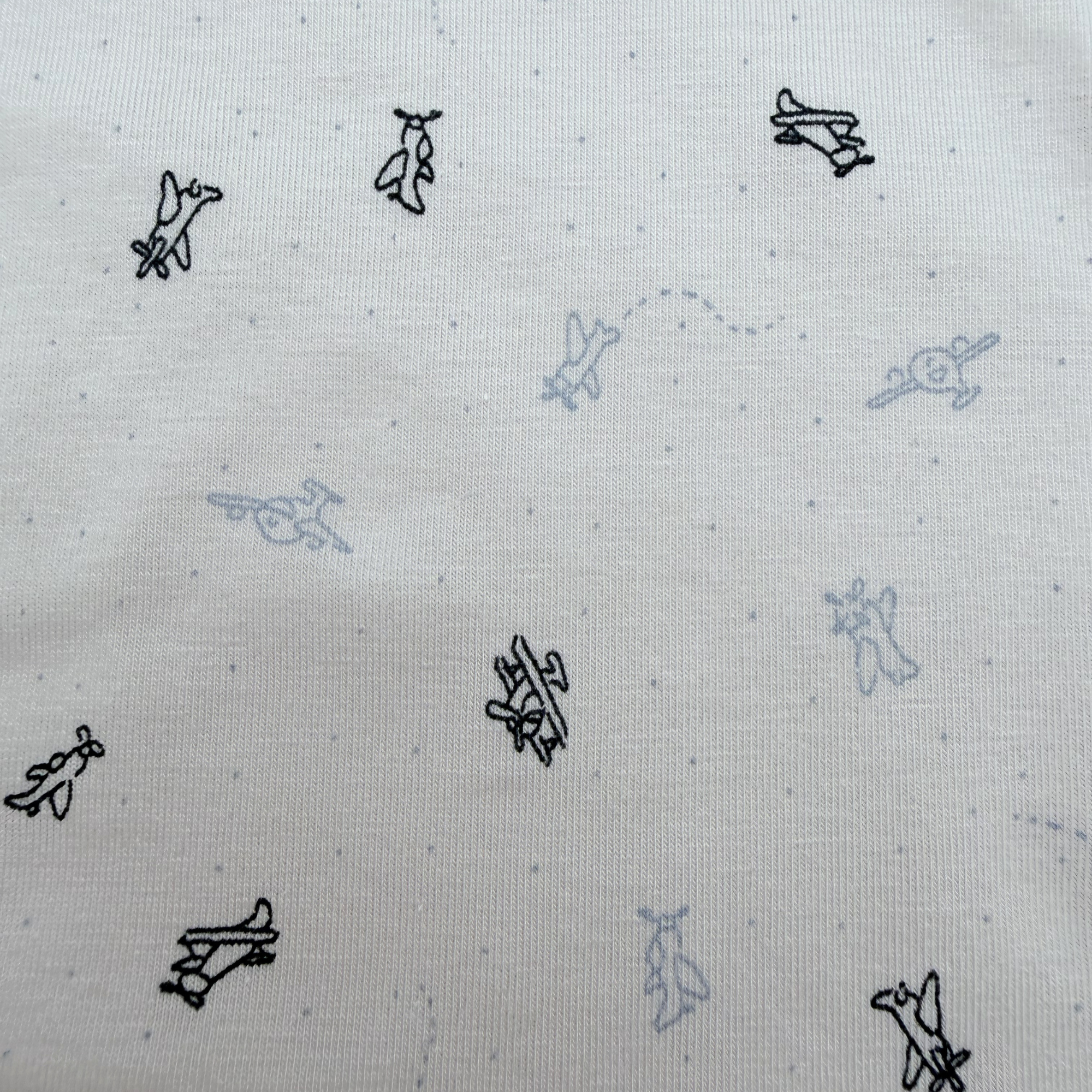 Body manches longues écru imprimé — 2 ans