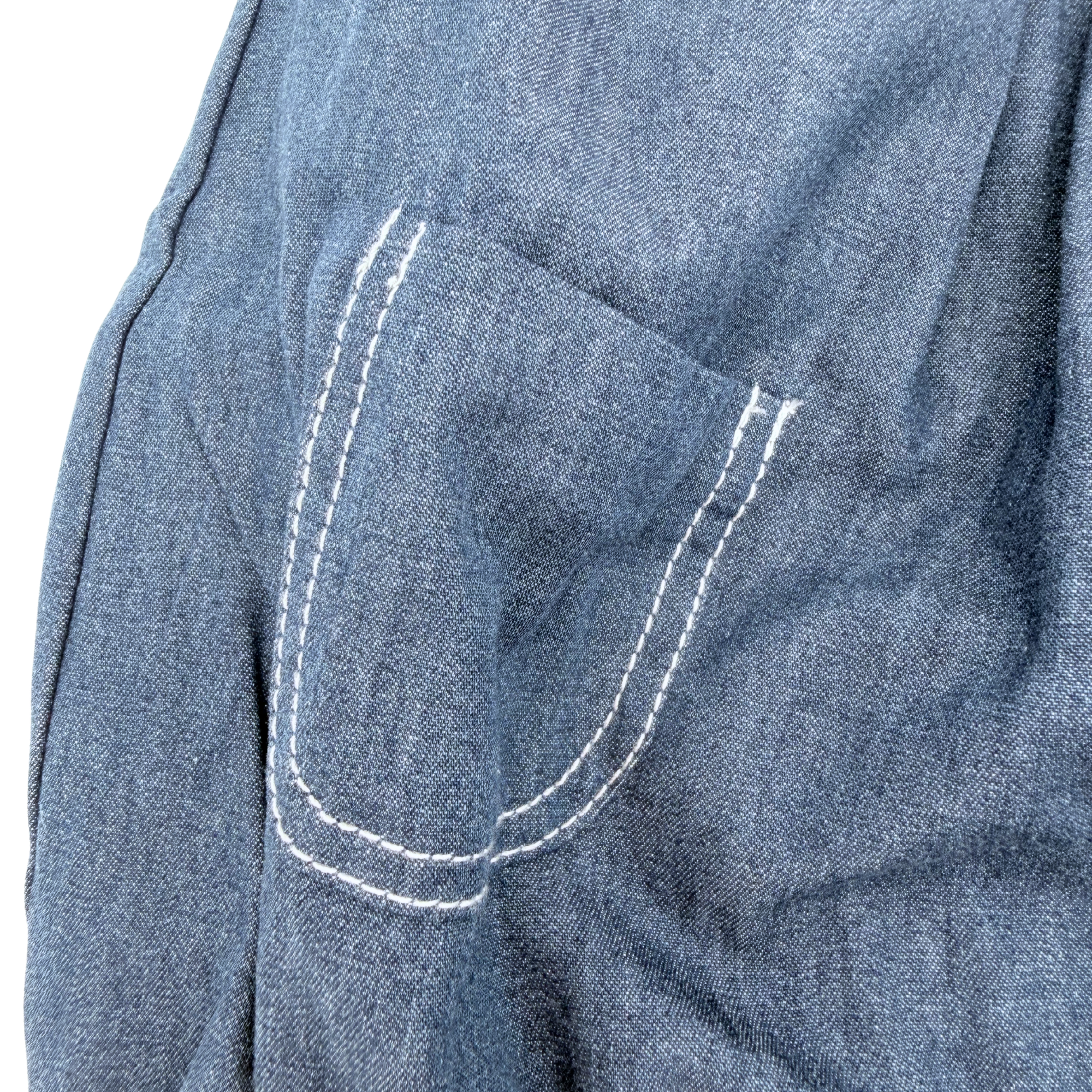 Barboteuse denim poches — 12 mois