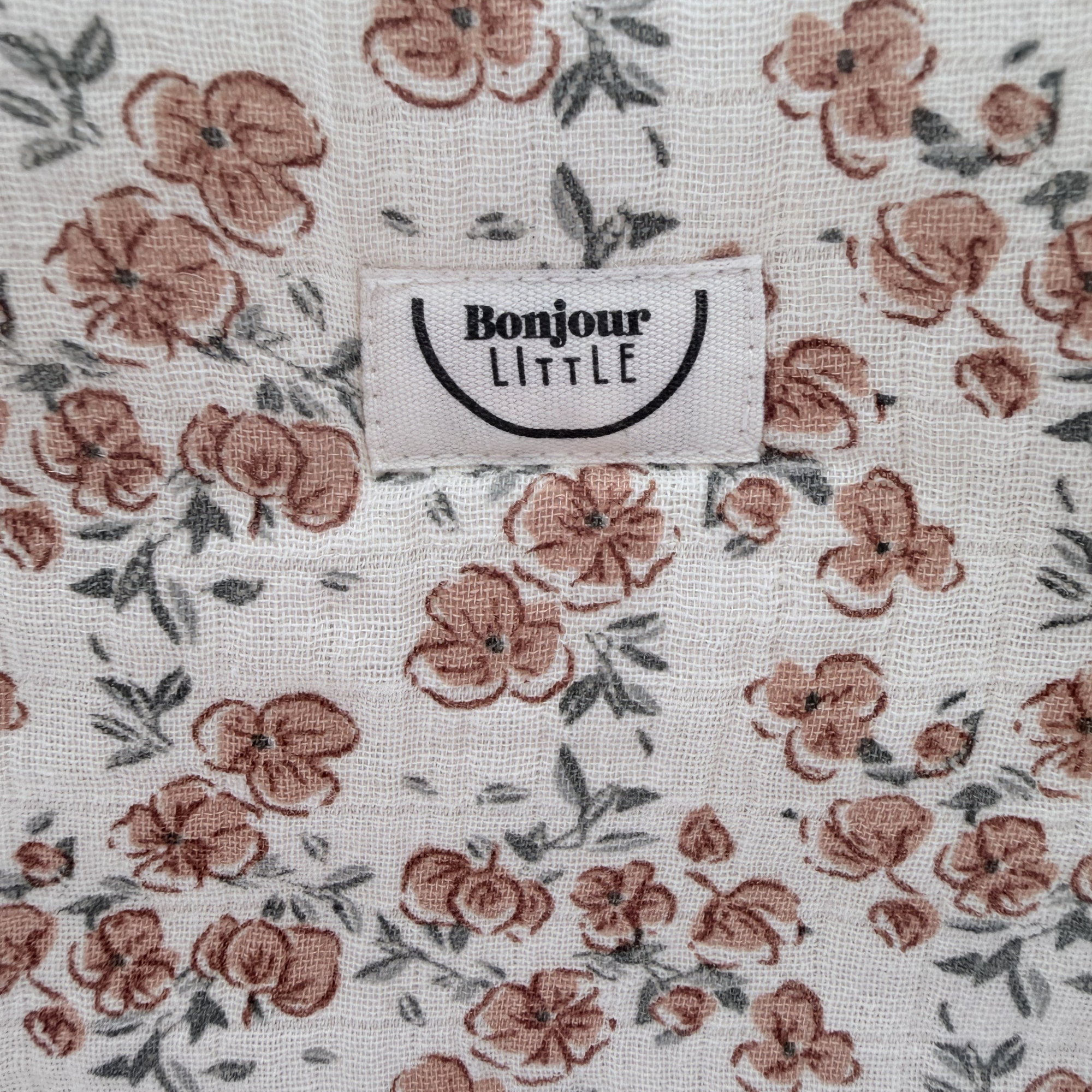 Trousse de toilette fleurie écru