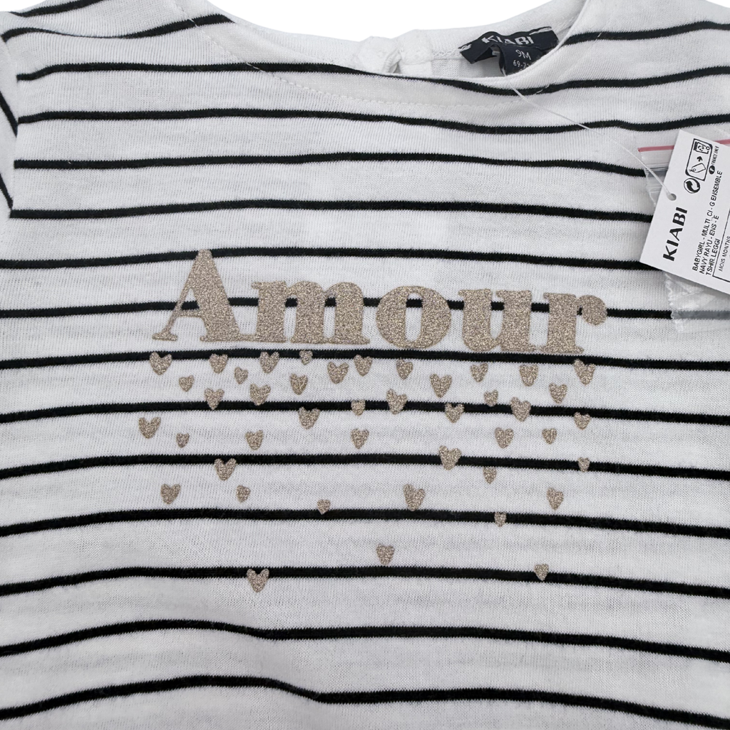 Blouse rayée à volants — 9 mois