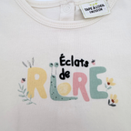 T-shirt écru “Éclats de rire” — 1 mois