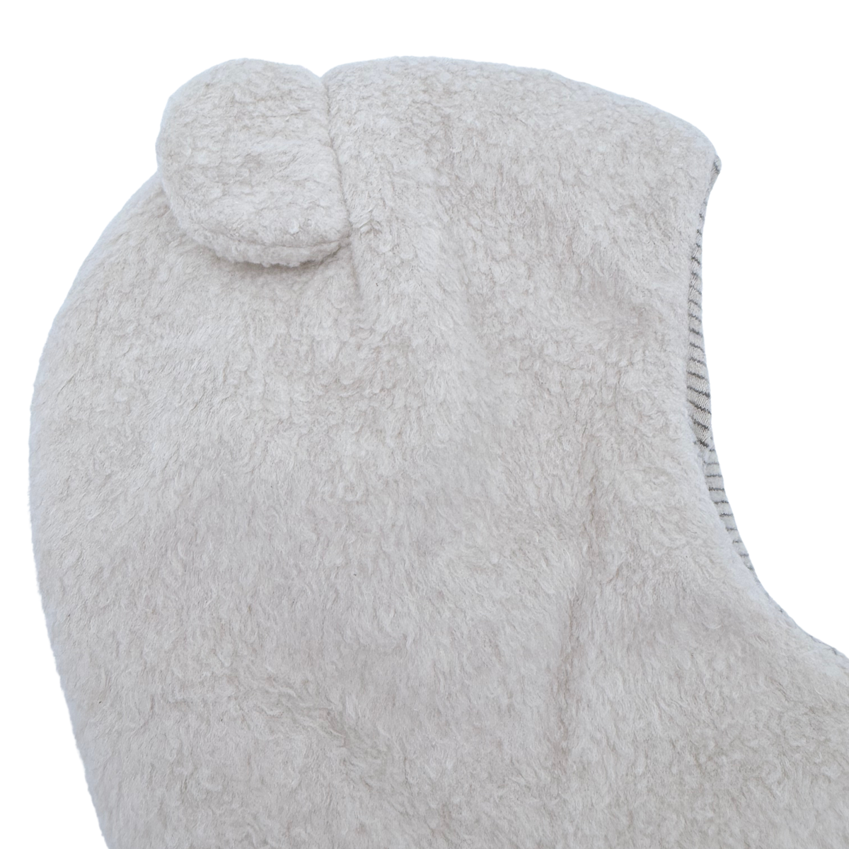 Bonnet bébé écru effet mouton avec petites oreilles - 1-3 mois