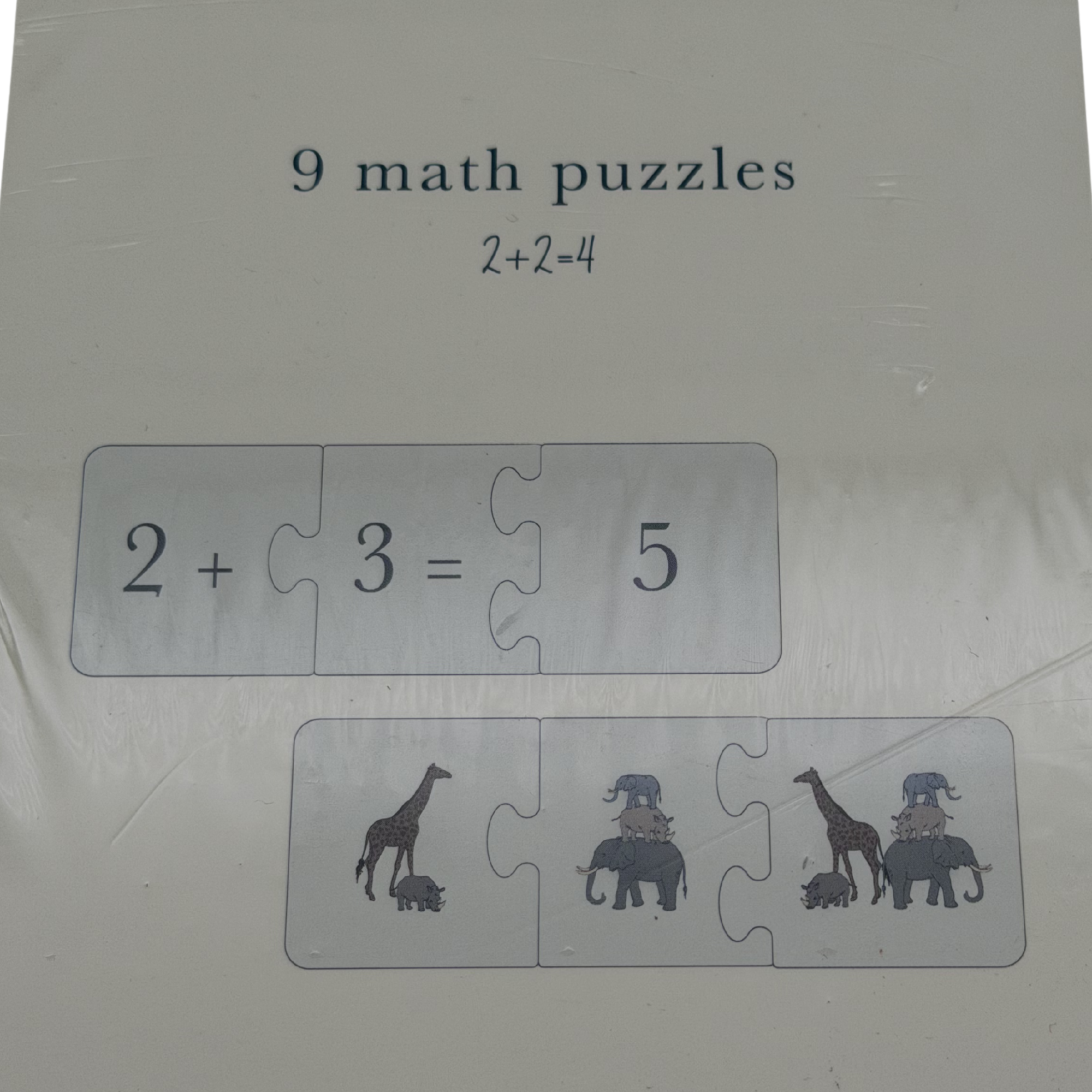 Puzzle maths en carton