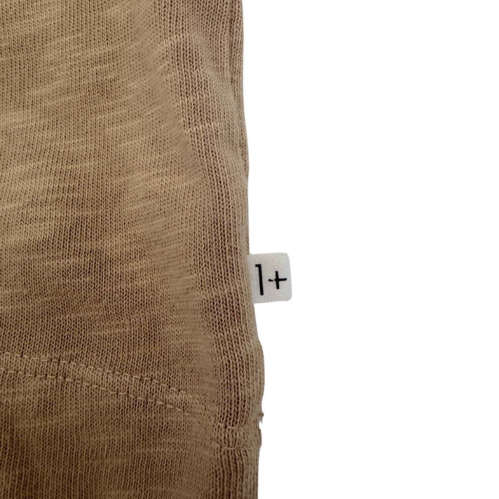 Sweat sans manches à capuche camel — 9 mois