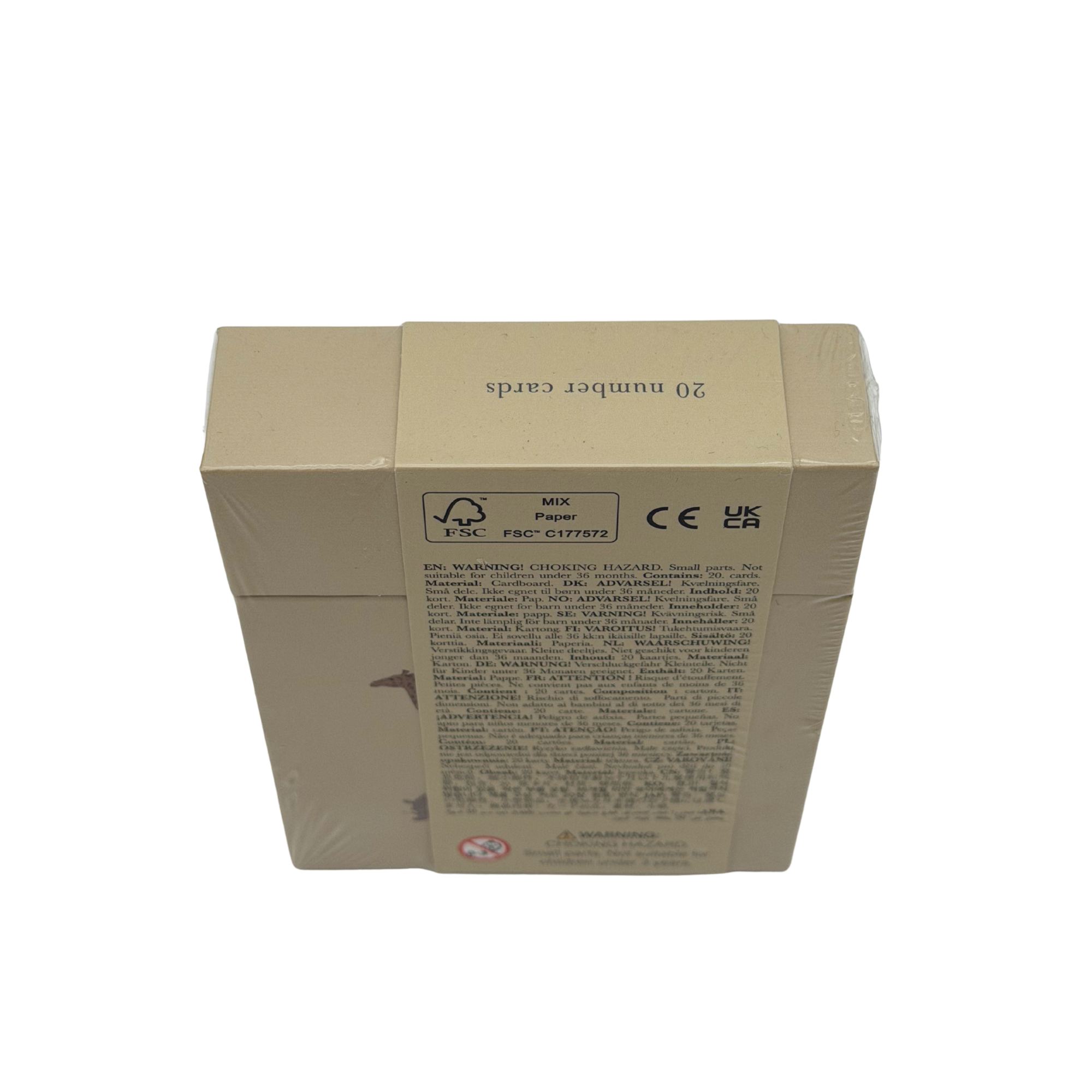 Cartes d'apprentissage en carton pour apprendre les chiffres