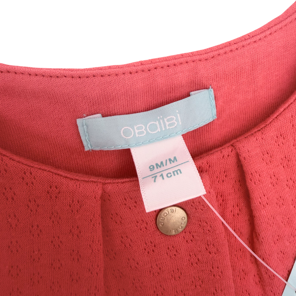 Gilet texturé corail — 9 mois