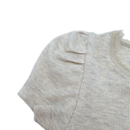 T-shirt beige côtelée — 4 ans