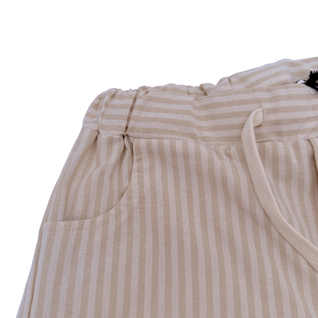 Short rayé écru en coton biologique — 6 ans