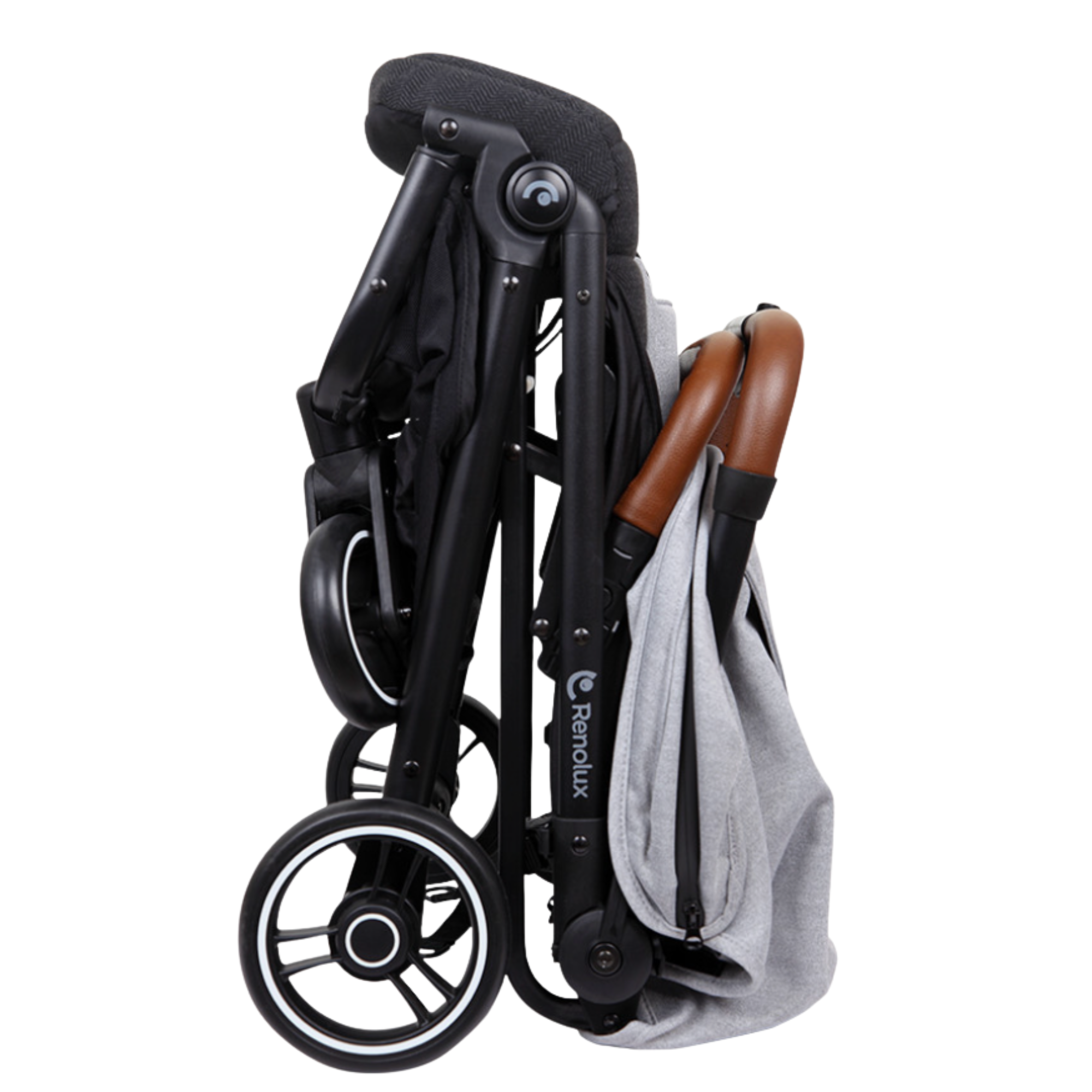 Poussette compacte gris chiné — naissance à 22 kg