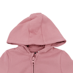 Sweat zippé bébé rose à capuche -  3 mois