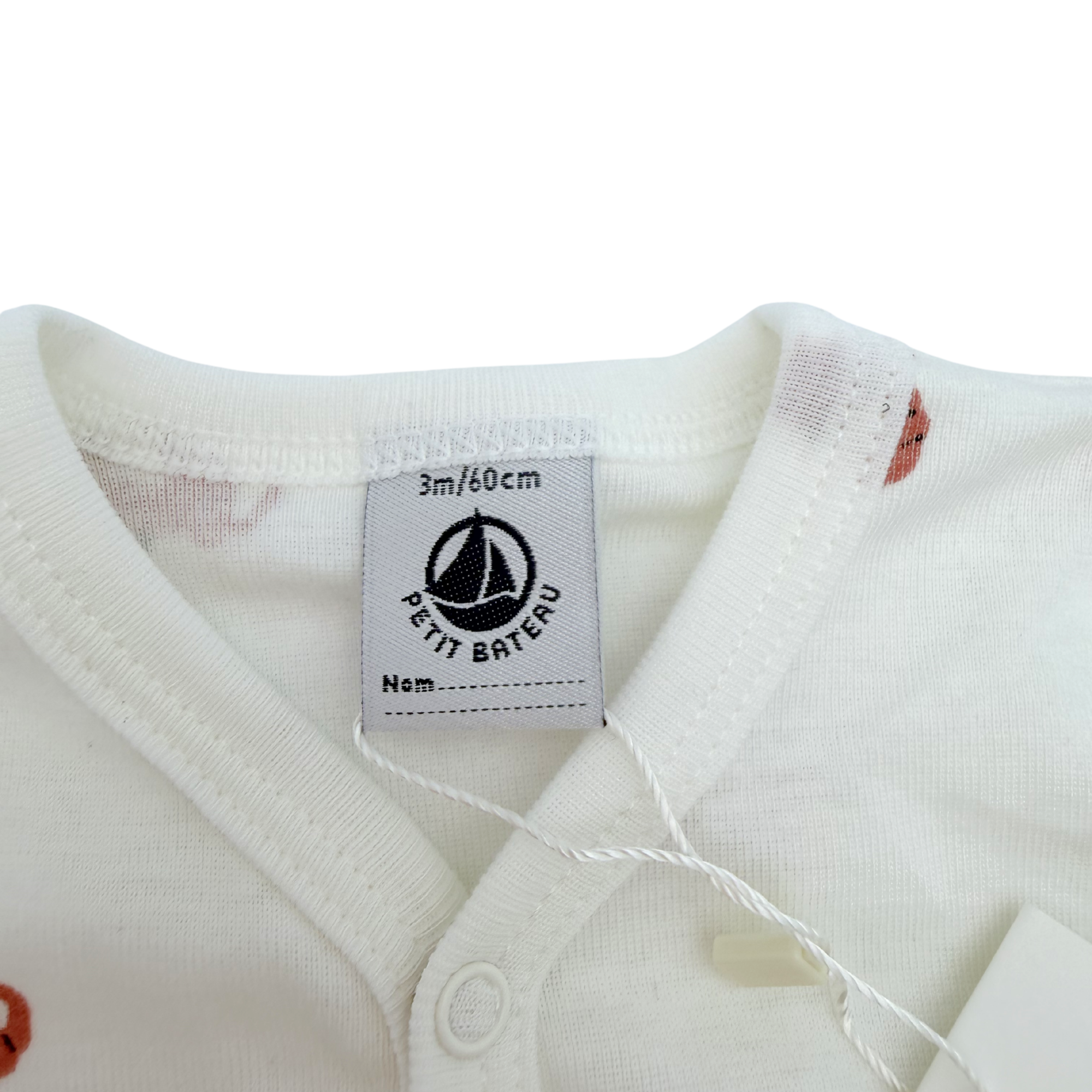 Combishort blanc imprimé crabes — 3 mois