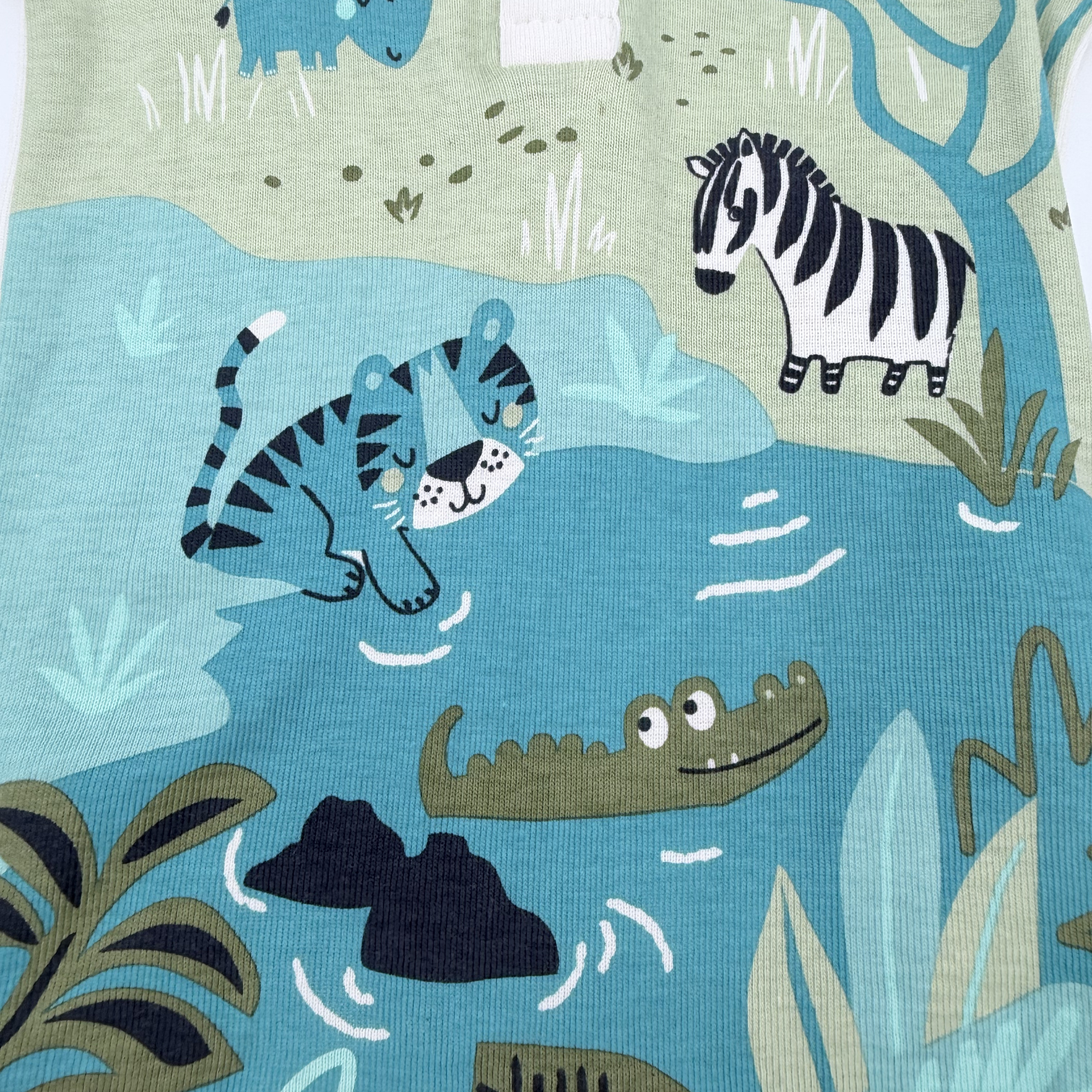 Body polo manches longues imprimé safari — 6 mois
