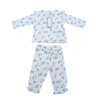 Ensemble blanc imprimé fleurs — 3 mois