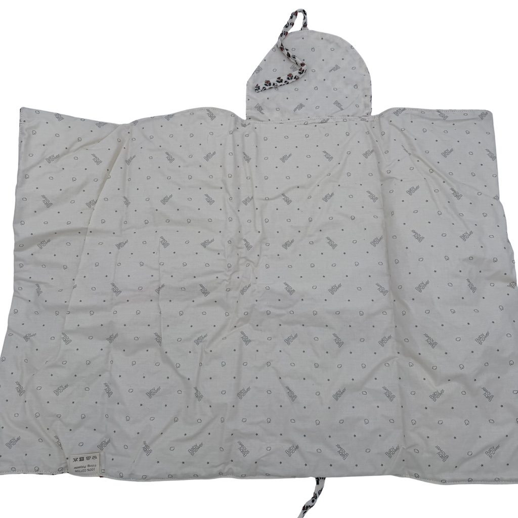 Matelas à langer nomade fleuri écru — 63 x 45 cm