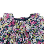 Robe fleurie multicolore à col volanté — 6 mois