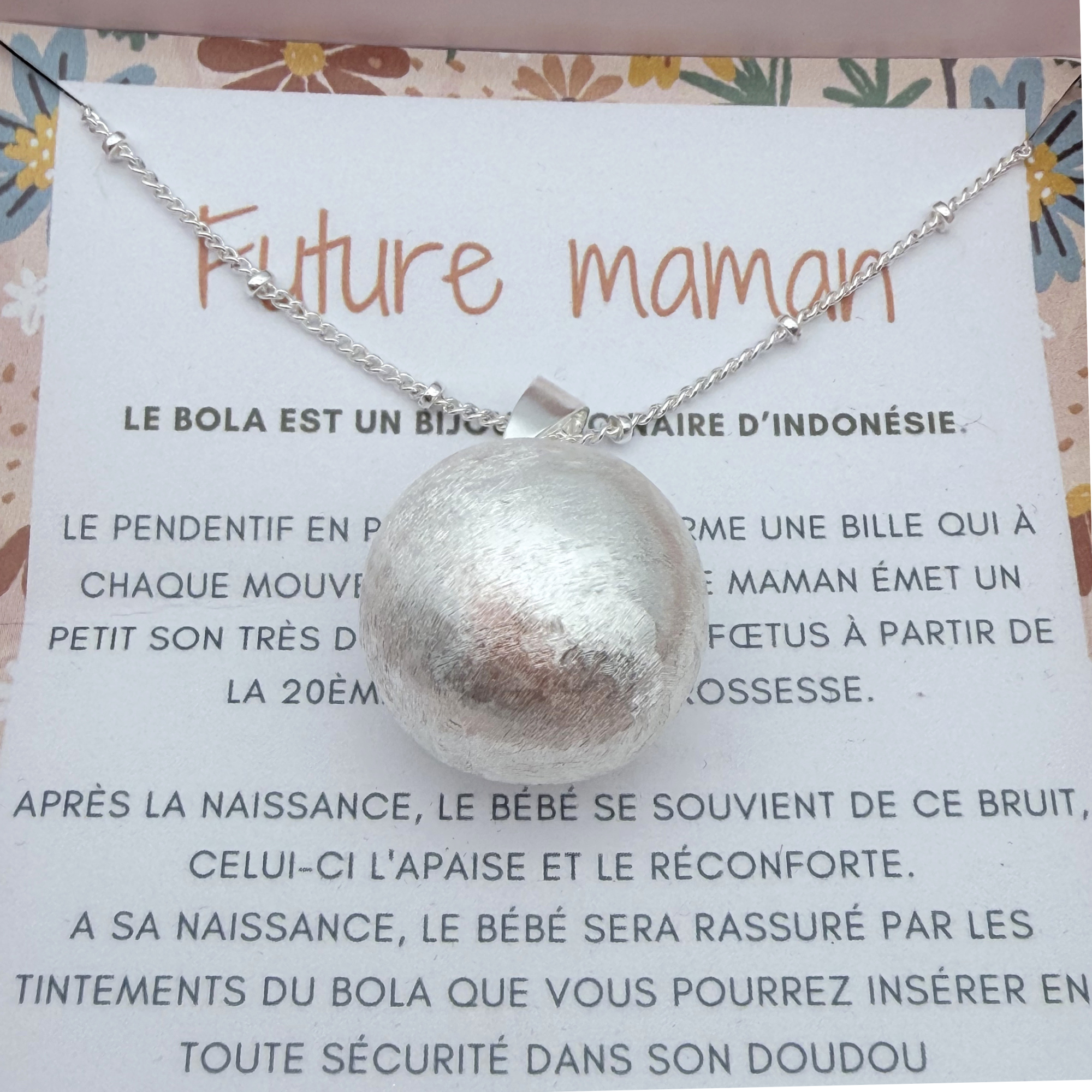Bola de grossesse argenté