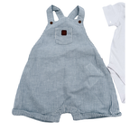 Ensemble salopette short - body - 6 mois