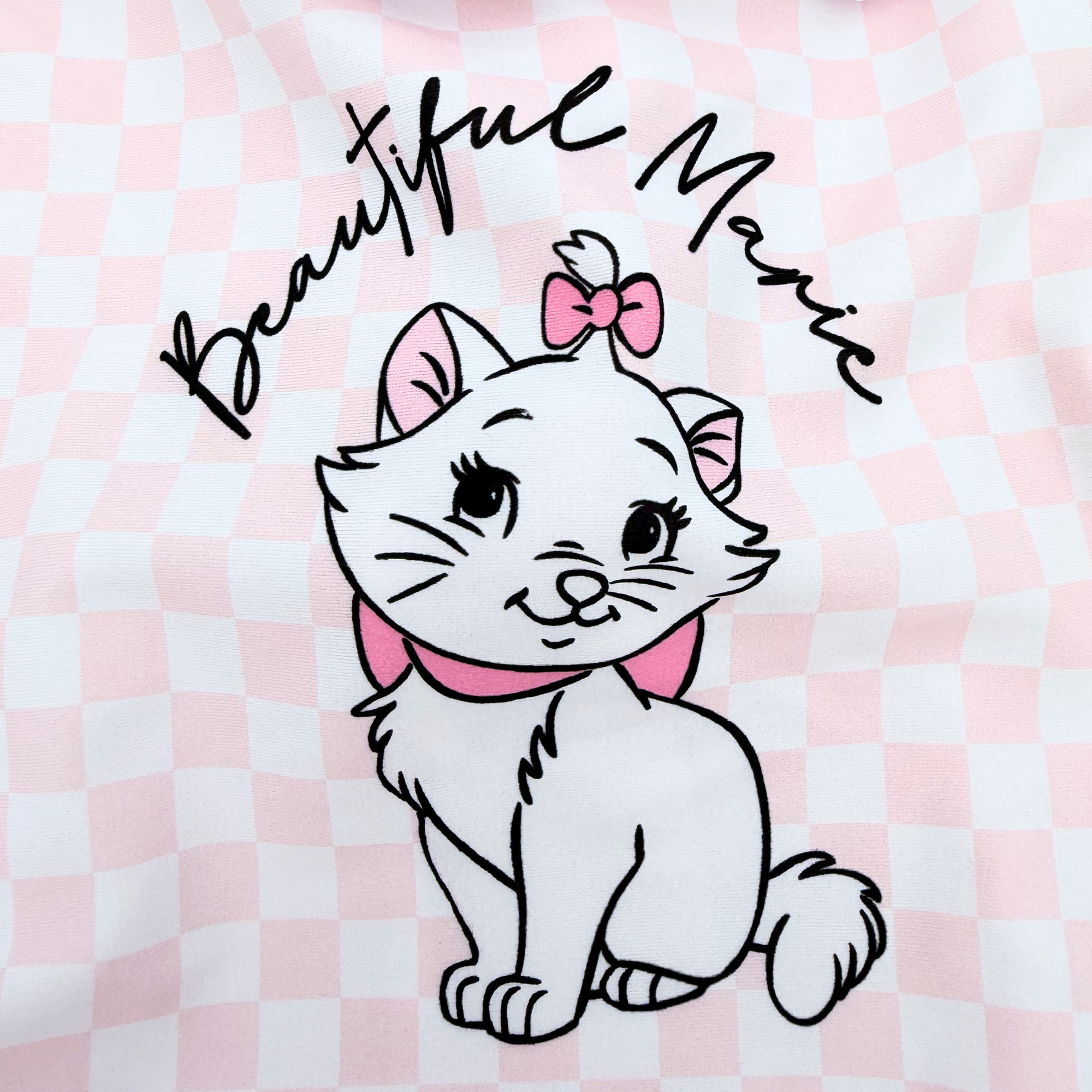 Maillot de bain rose à carreaux et volants — 36 mois