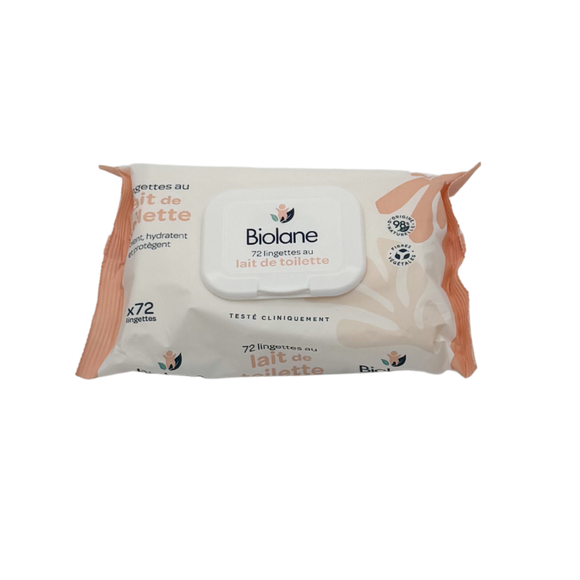 Paquet de 72 lingettes lait de toilette