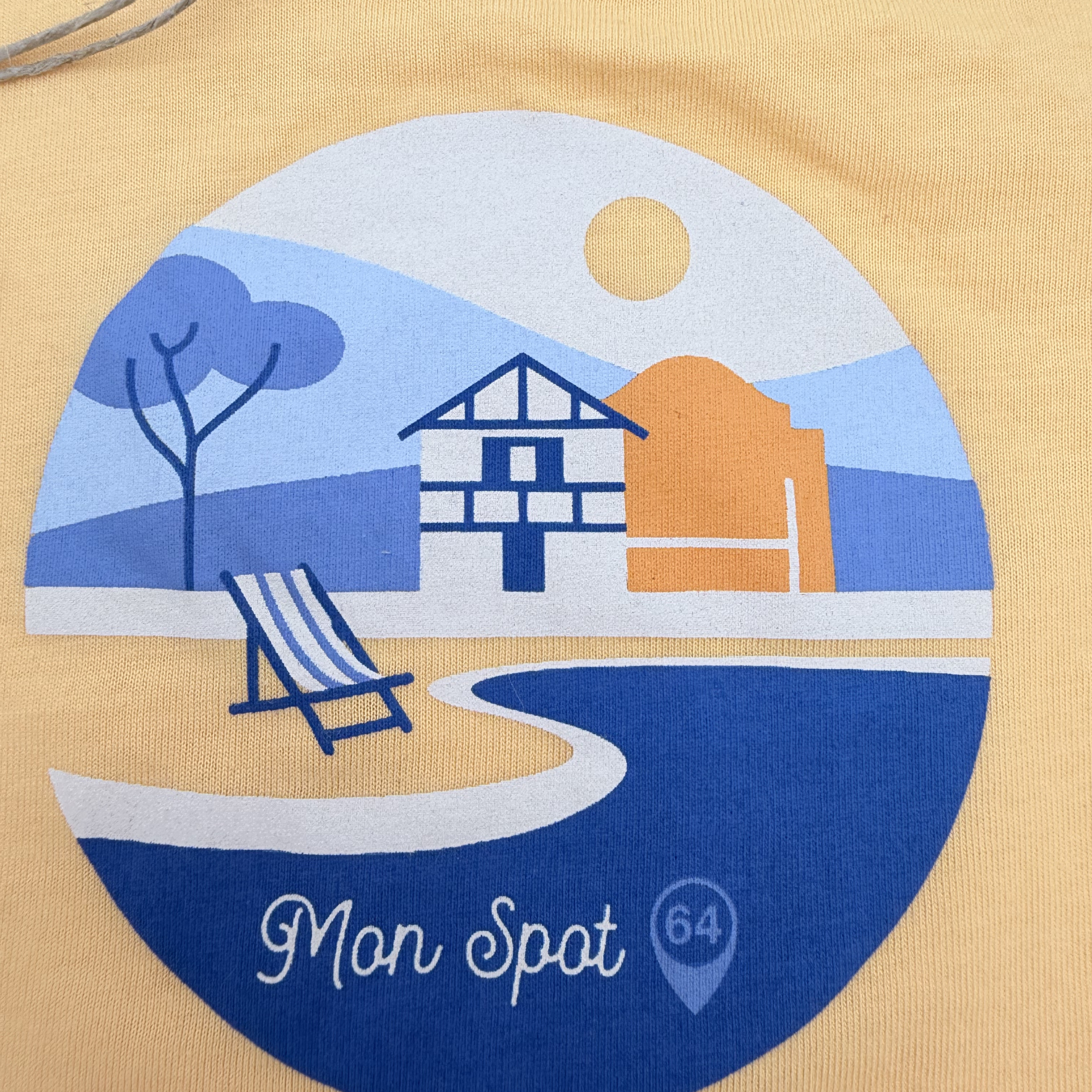 T-shirt manches courtes imprimé bord de mer — 12 mois