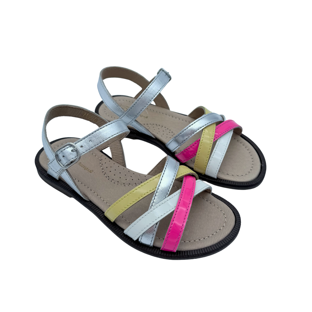 Sandales multicolores croisées — 29