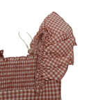 Maillot de bain à carreaux avec volants — 6 mois