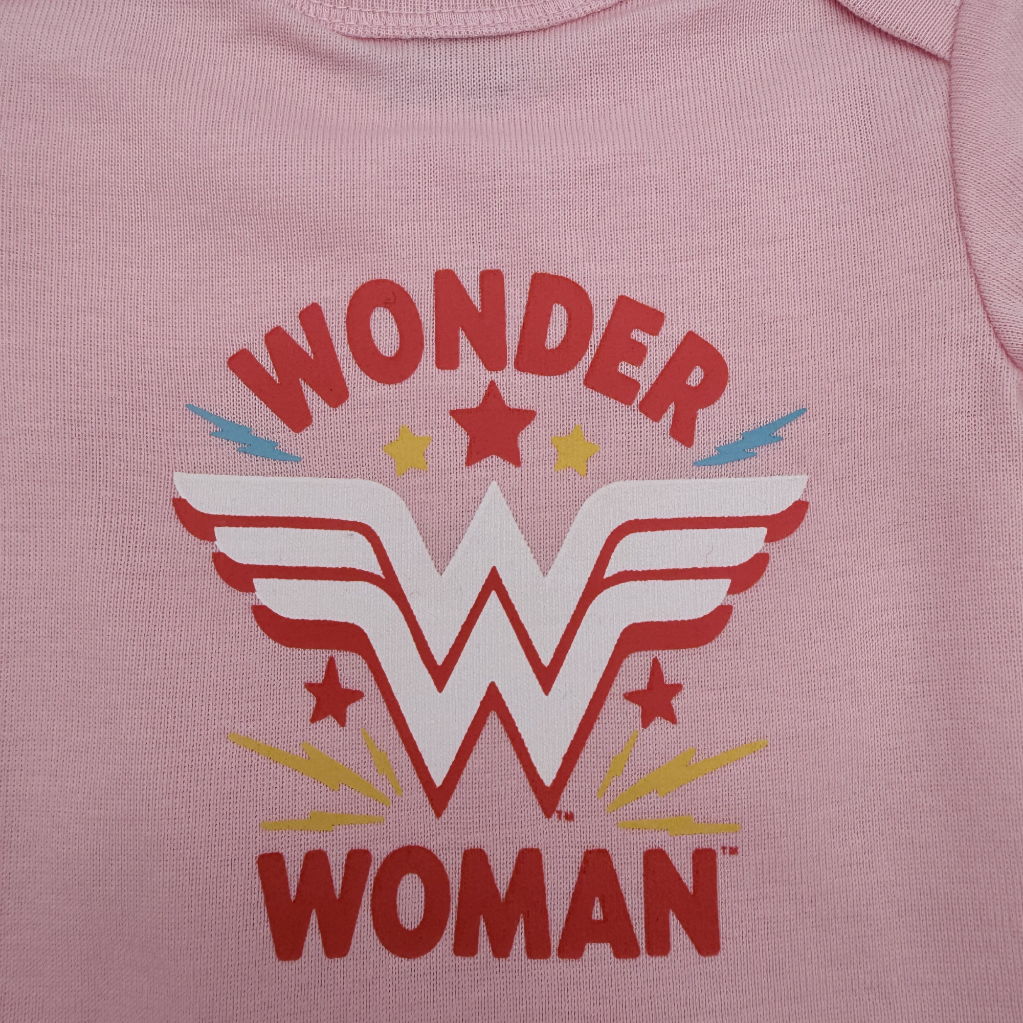 Lot de 2 bodies manches courtes Wonder Woman — 6 mois