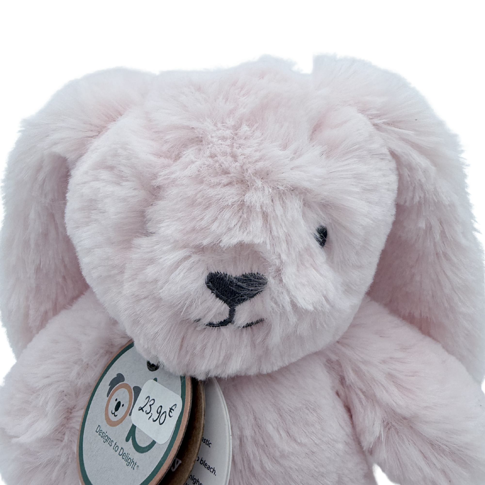 Peluche lapin rose — 25 cm