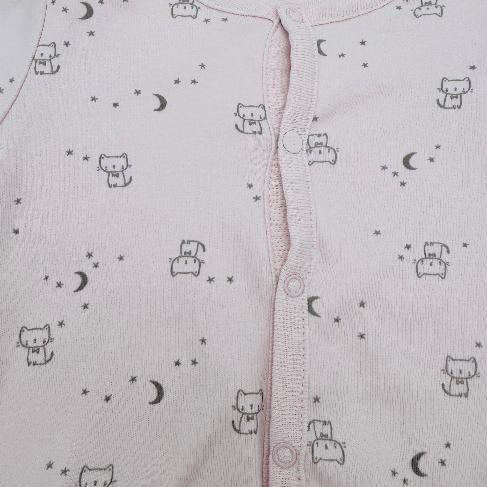 Gilet rose pâle imprimé étoiles — 6 mois