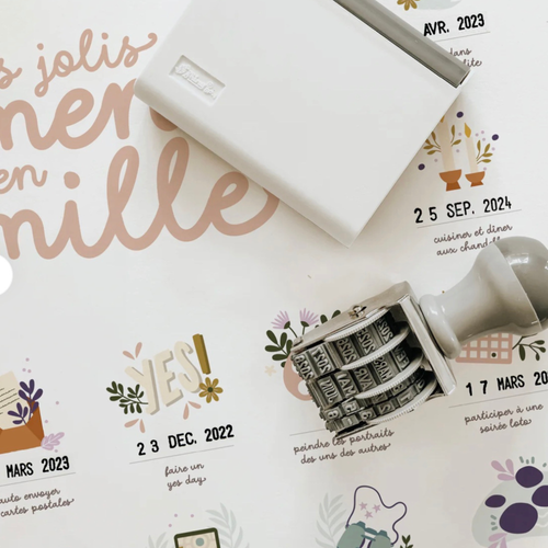Affiche à dater « Nos jolis moments en famille »