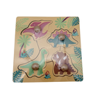 Puzzle en bois dinosaures à encastrer