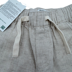 Pantalon en coton et lin coloris naturel - 12 mois
