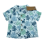 Chemisette imprimée dinosaures bleu et vert - 9 mois