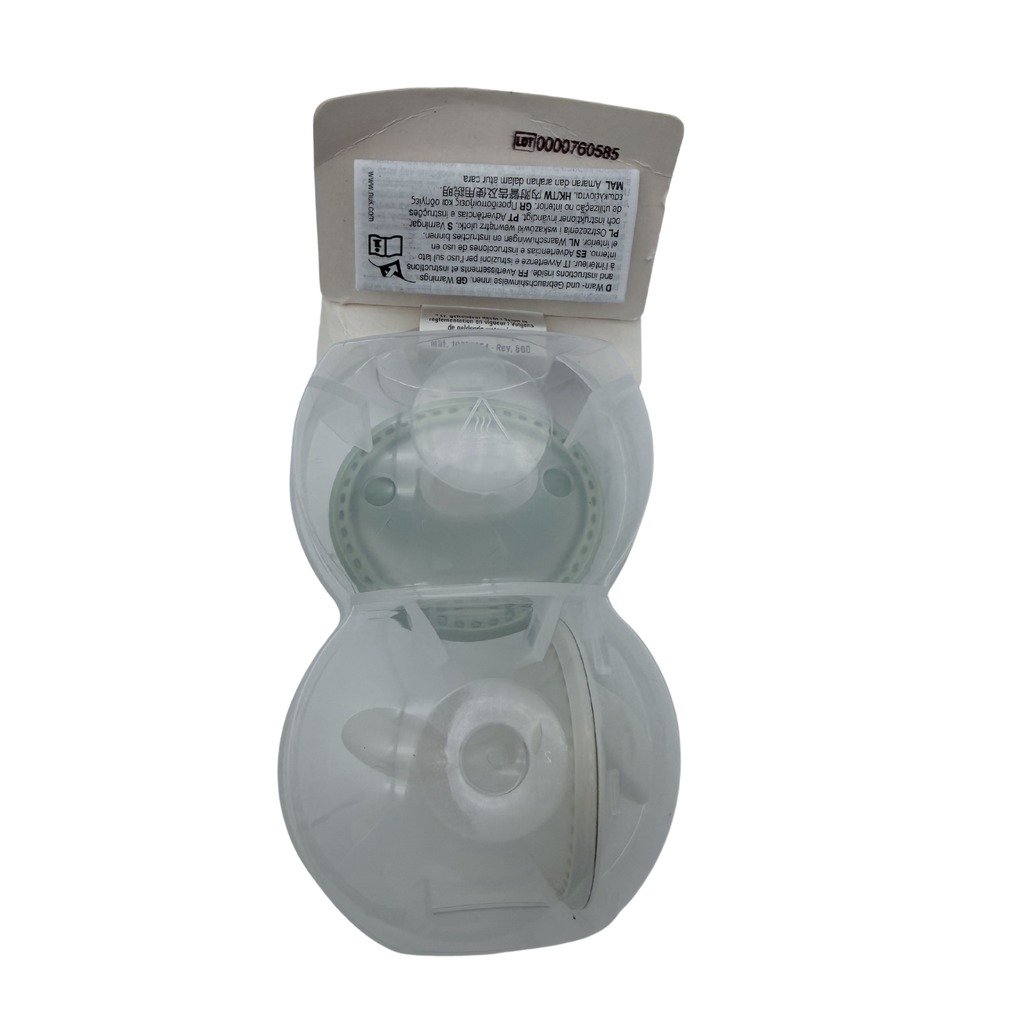 Lot de 2 sucettes silicone vert d’eau Mommyfeel — 0-9 mois
