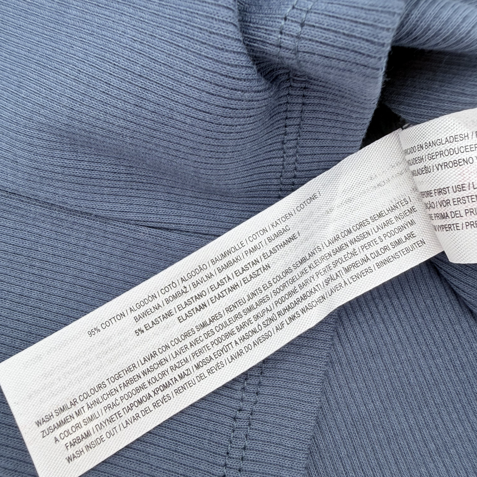 T-shirt bébé côtelé bleu marine — 0-3 mois
