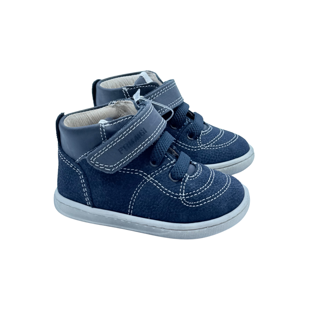 Baskets montantes bleu marine à scratch - 18