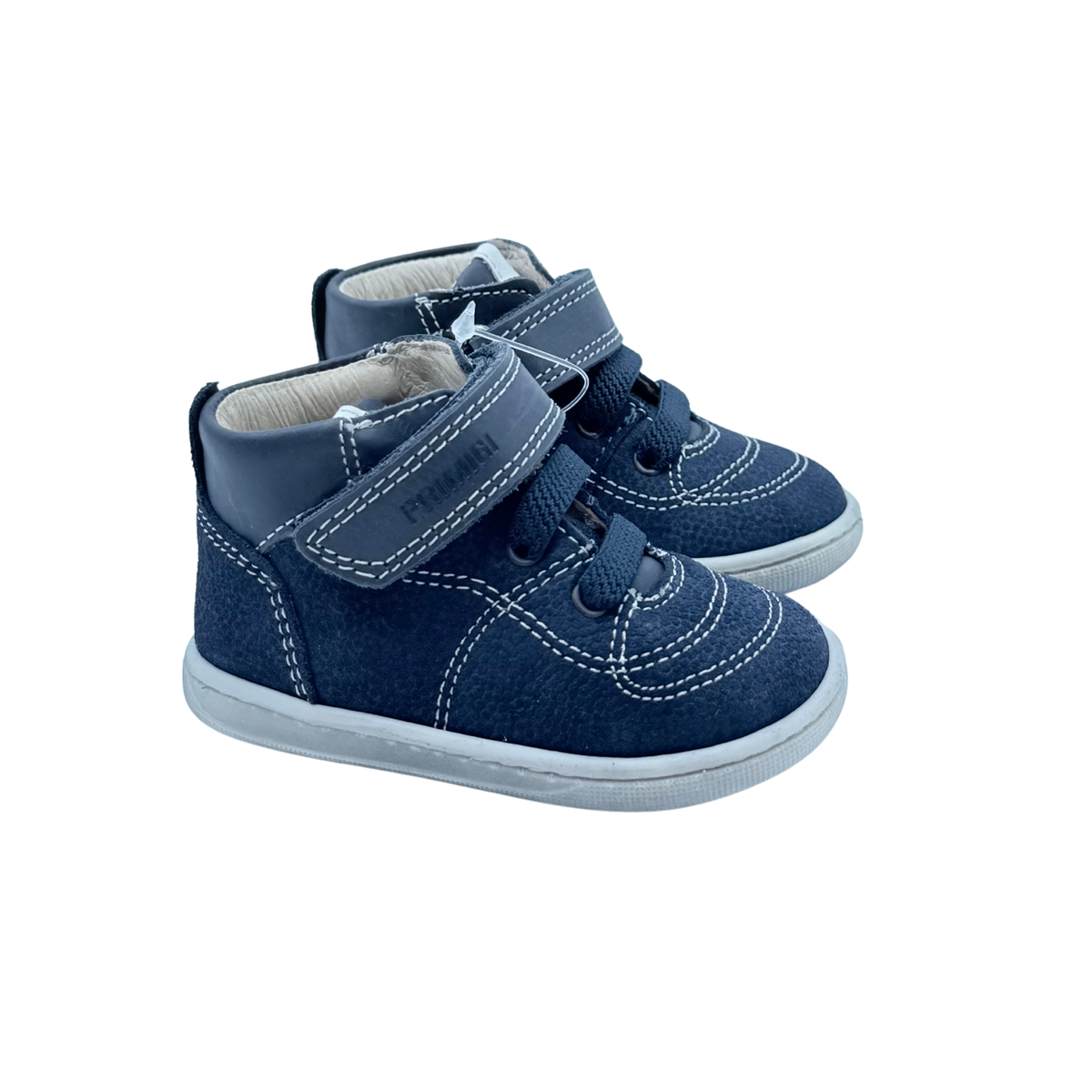 Baskets montantes bleu marine à scratch - 18