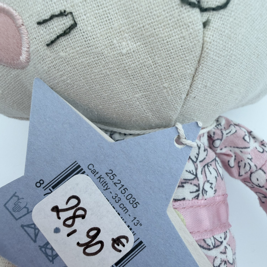 Peluche chat fleurie —33 cm