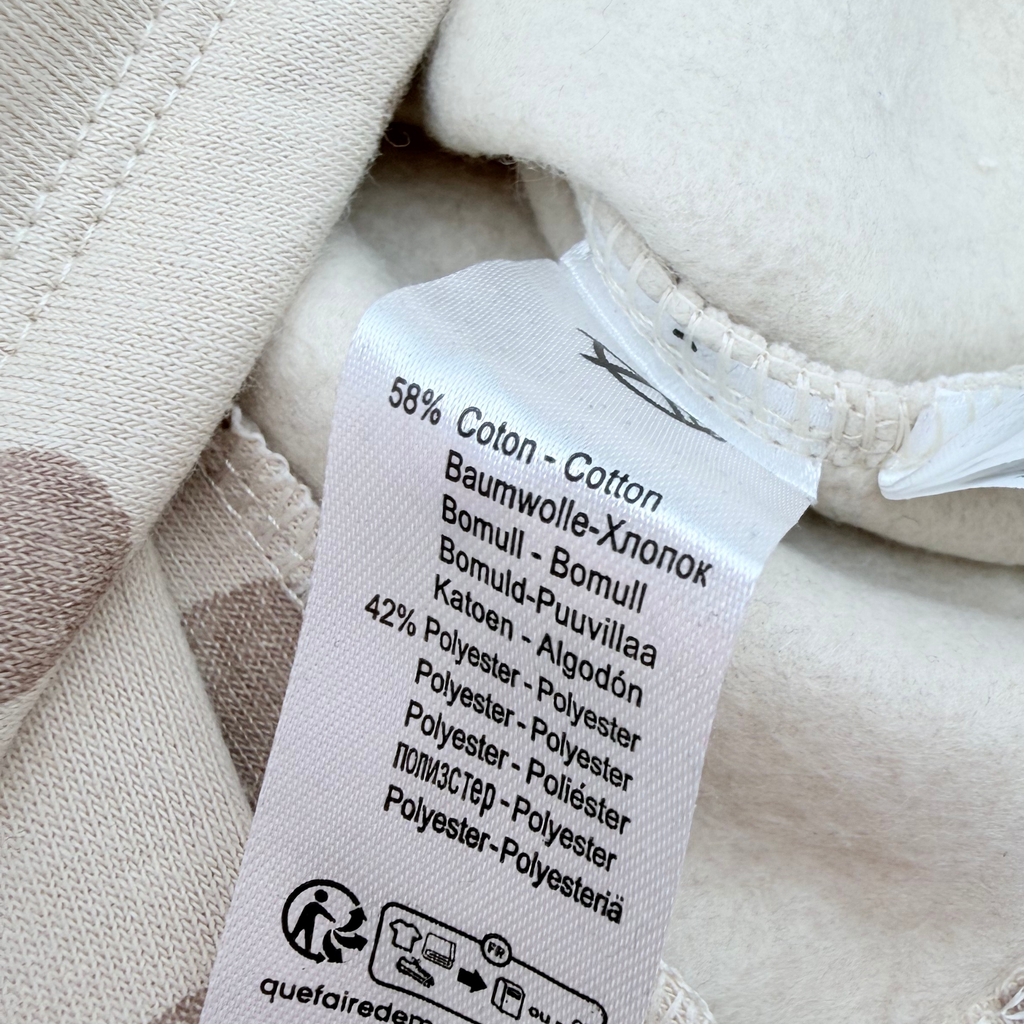 Ensemble beige à pois marron et pantalon - 1 mois