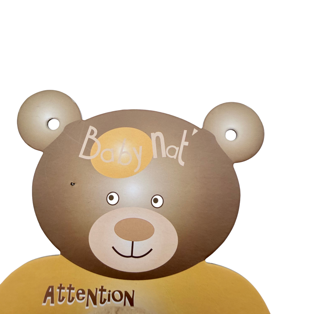 Doudou lapin marron avec mouchoir écru