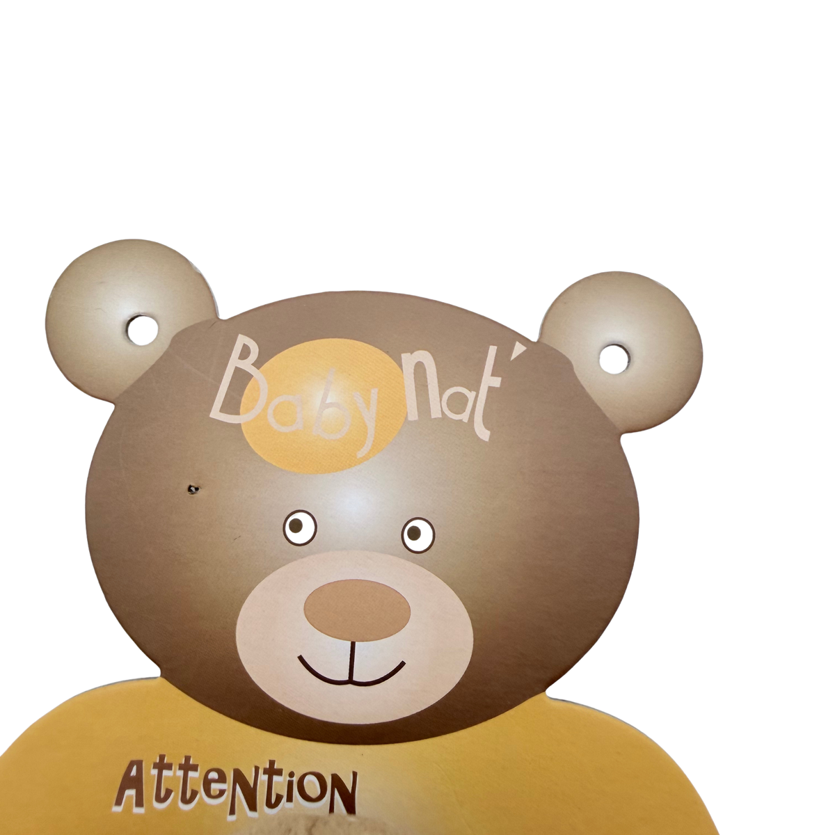 Doudou lapin marron avec mouchoir écru