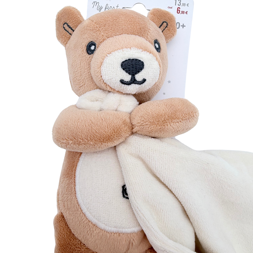 Doudou ours avec lange beige