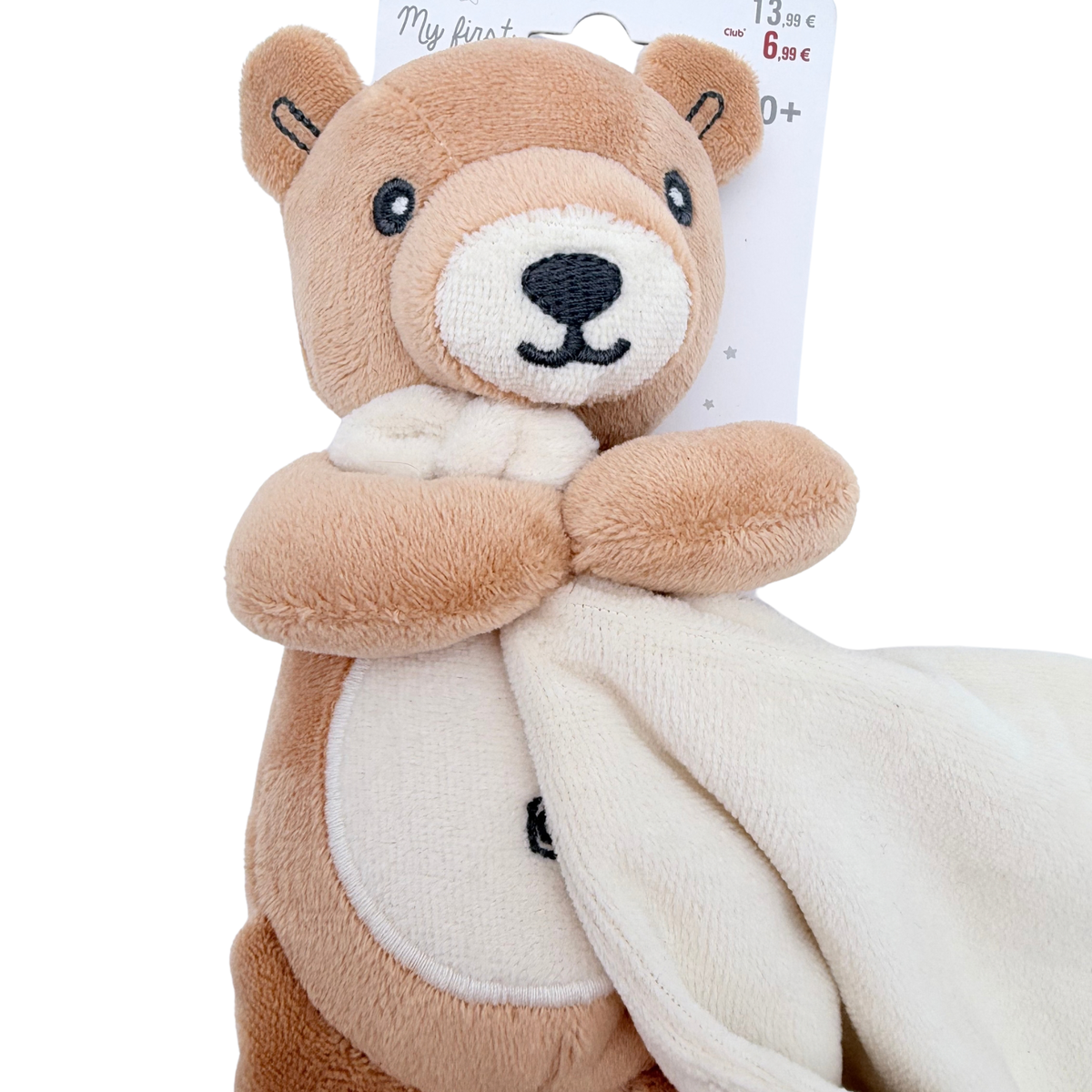 Doudou ours avec lange beige