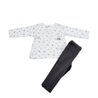 Pyjama 2 pièces imprimé gris — 9 mois