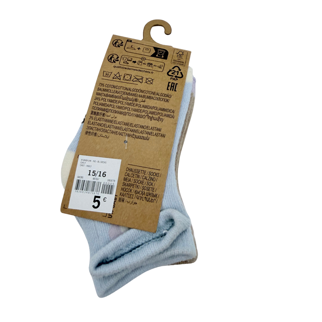 Lot de 3 paires de chaussettes pastel – 15-16