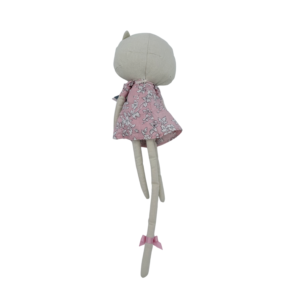 Peluche chat fleurie —33 cm